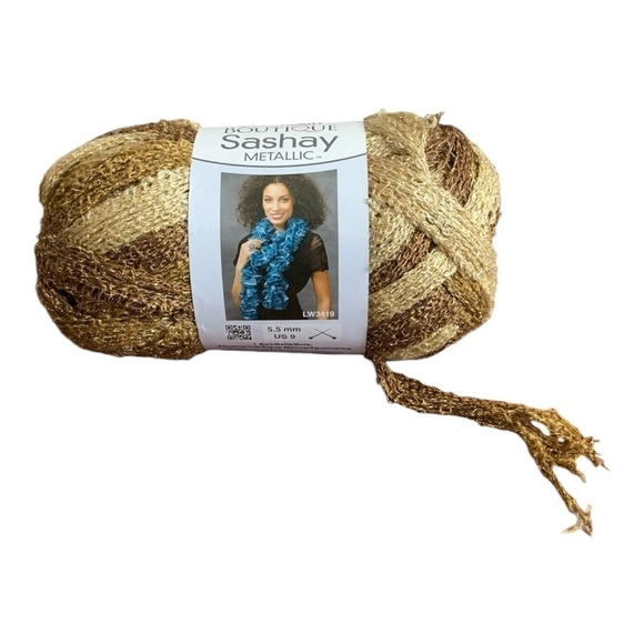 NWT REDHEART Boutique Sashay Boho Yarn Tambourine Texture Metallic Yarn Knitting - Picture 2 of 3